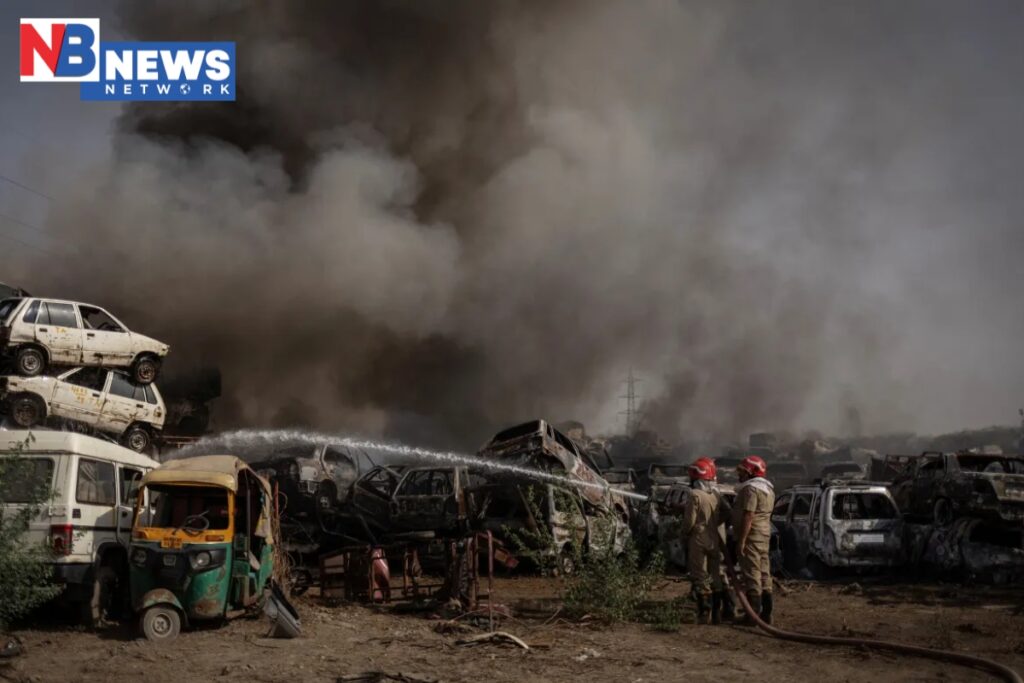 Dwarka Garage Fire 11 Vehicles Destroyed, Delhi Fire Service Responds